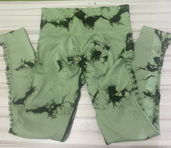 Peek-a-boo Leggings - Malachite Green