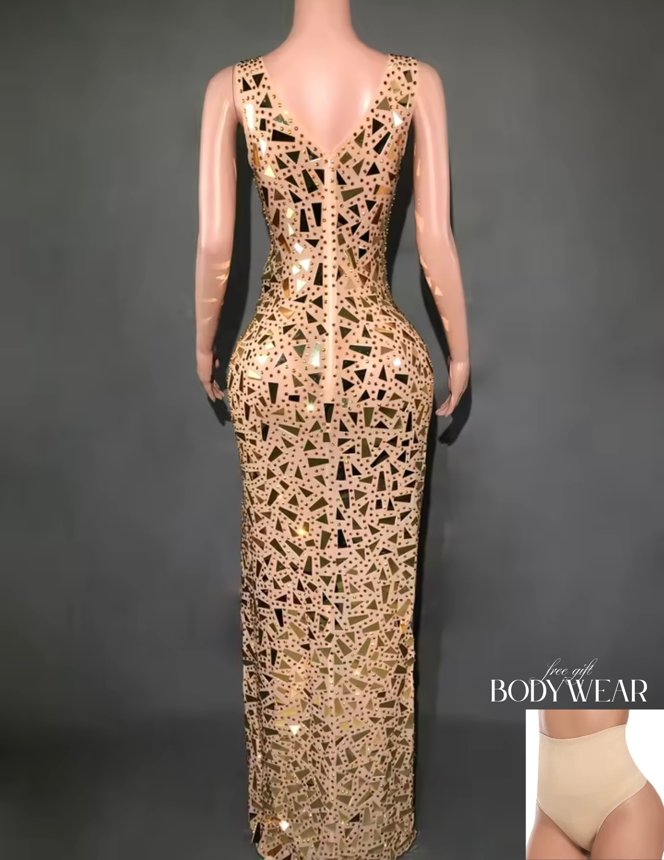 Happy Birthday Dress - Gold
