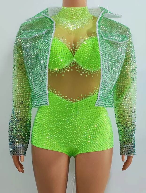 Miami Vibin' Jacket - Emerald Green