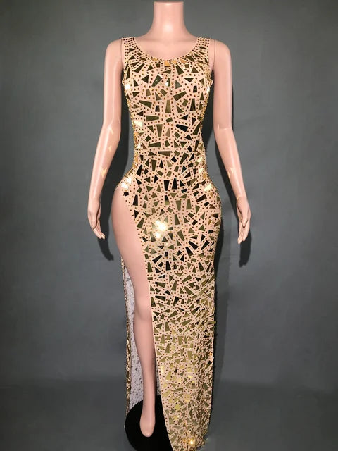 Happy Birthday Dress - Gold