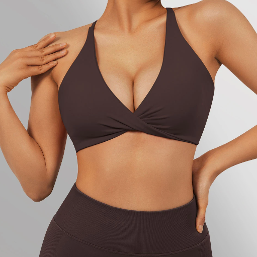 S'il Vous Play Sports Bra - Smoky Quartz Brown