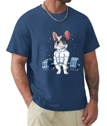 French Bulldog Weightlifting - Navy