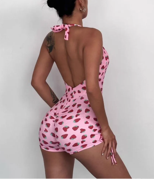 Blushin and Crushin Berry Romper