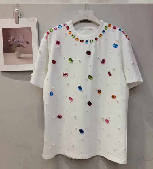 Sparkle Queen Top - Marshmellow White