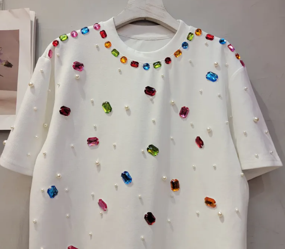 Sparkle Queen Top - Marshmellow White