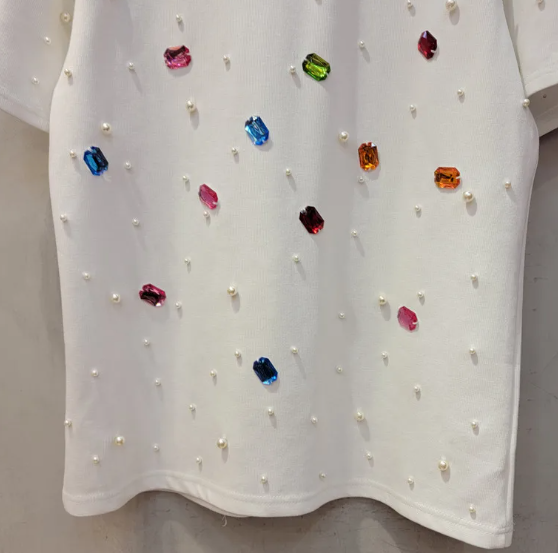 Sparkle Queen Top - Marshmellow White