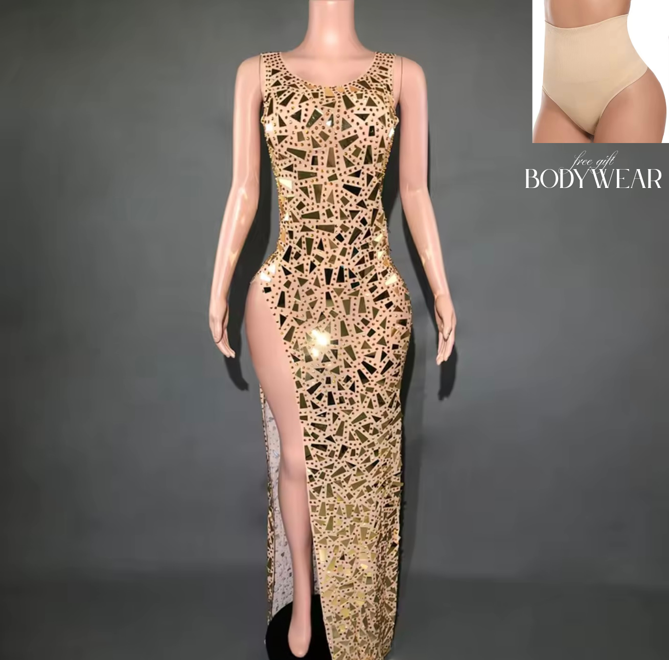Happy Birthday Dress - Gold