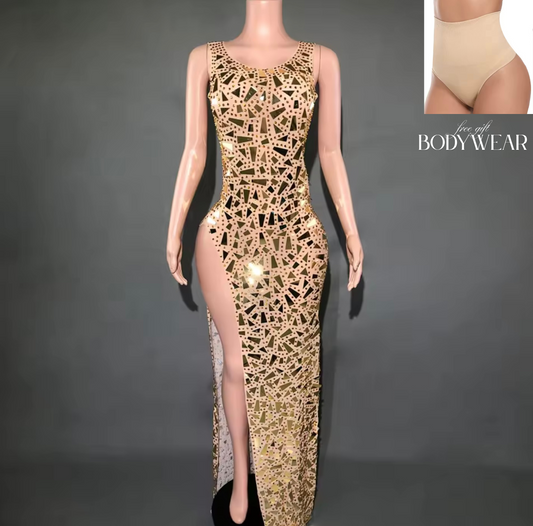 Happy Birthday Dress - Gold