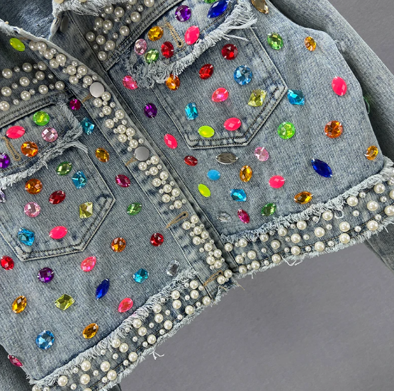 Frost Yourself Cropped Denim Jacket