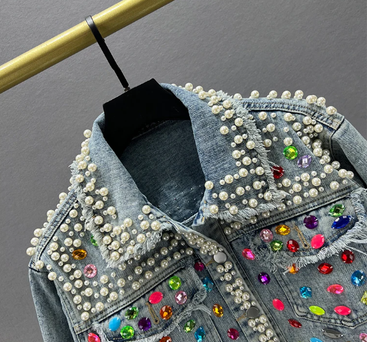 Frost Yourself Cropped Denim Jacket