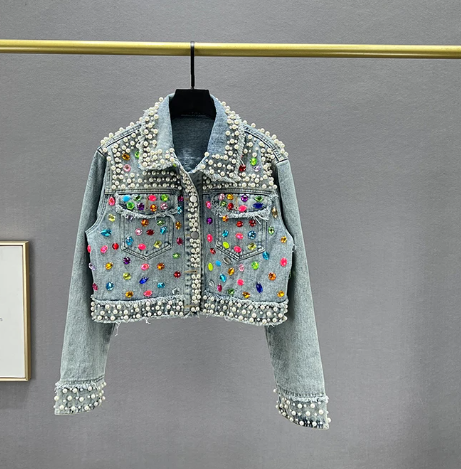 Frost Yourself Cropped Denim Jacket