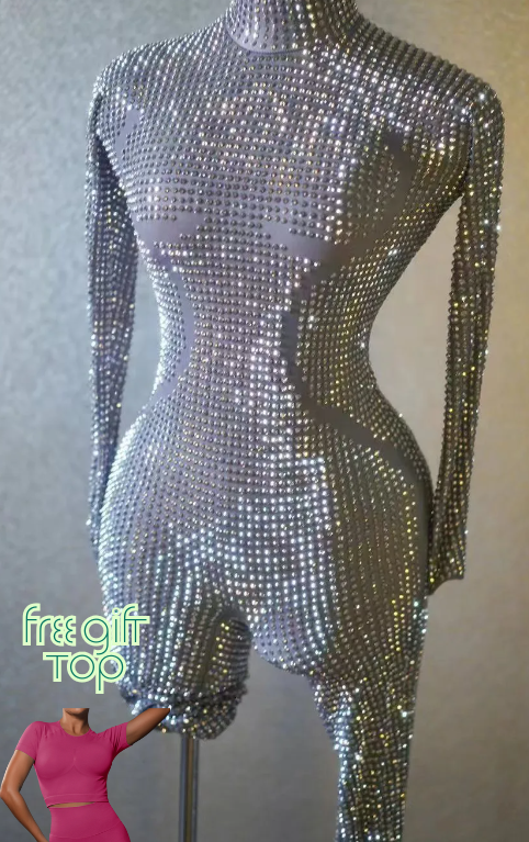 Bet On Yourself Jumpsuit - Chrome Silver