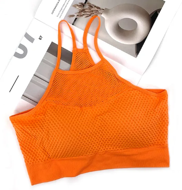 Keeping It Surreal Sports Bra - Tangerine Orange